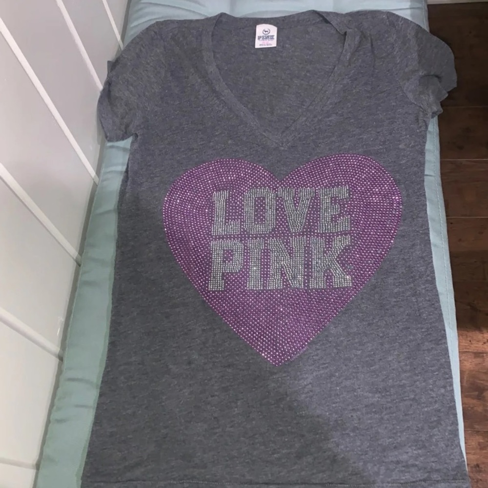 PINK bedazzled t-shirt